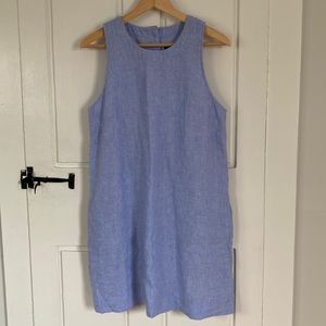 J. Crew Franco Linen Button Back Shift Dress